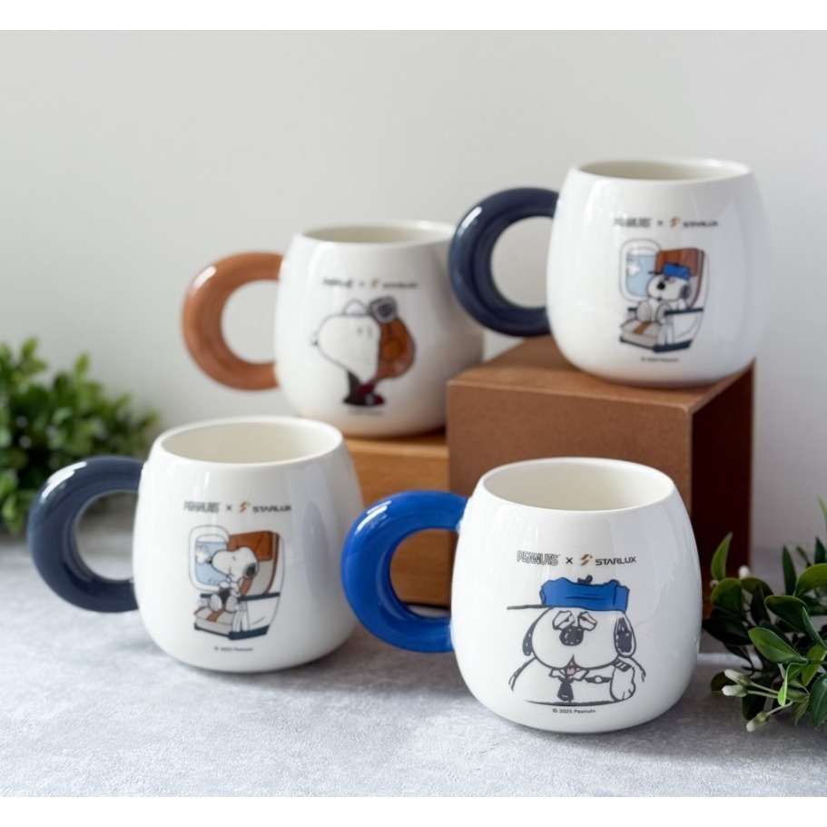 ★JP喵★ Snoopy OLAF X 星宇航空聯名 大容量陶瓷杯 咖啡杯 馬克杯 約520ML 原價169元-細節圖3