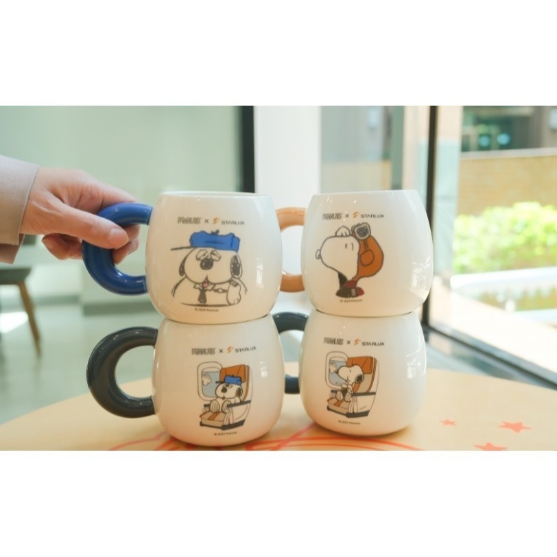 ★JP喵★ Snoopy OLAF X 星宇航空聯名 大容量陶瓷杯 咖啡杯 馬克杯 約520ML 原價169元-細節圖4