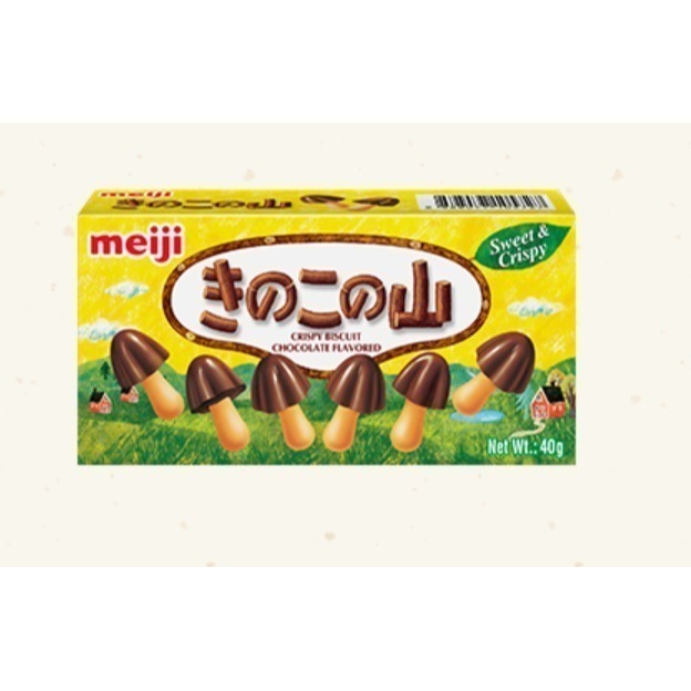★JP喵★ [日本明治 meiji  ] 明治香菇造型餅乾 巧克力口味 40g/盒 保存期限2026.5月-細節圖2