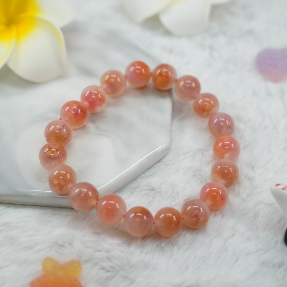 《愛莉輕寶石》水晶手鍊  糖心瑪瑙  10mm  天然水晶(有證書) 1222957-細節圖3