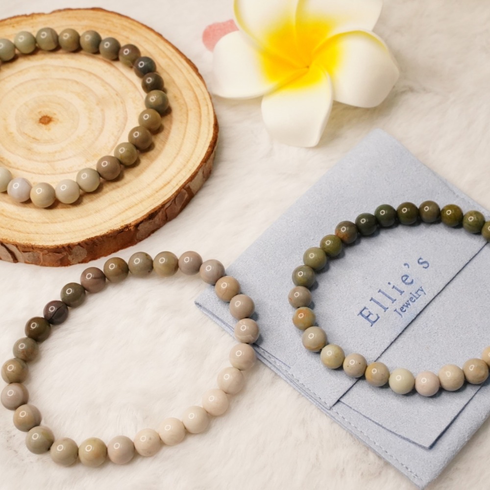 《愛莉輕寶石》水晶手鍊  奶昔  阿拉善  6.5~7.2mm  天然水晶(隨機出貨.不挑款) ALA005-細節圖3