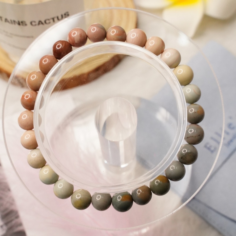 《愛莉輕寶石》水晶手鍊  奶昔  阿拉善  6.5~7.2mm  天然水晶(隨機出貨.不挑款) ALA005-細節圖5