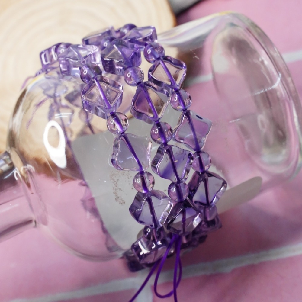 《愛莉輕寶石》水晶手鍊  紫水晶  11mm 天然水晶(隨機出貨.不挑款) AME007-細節圖3