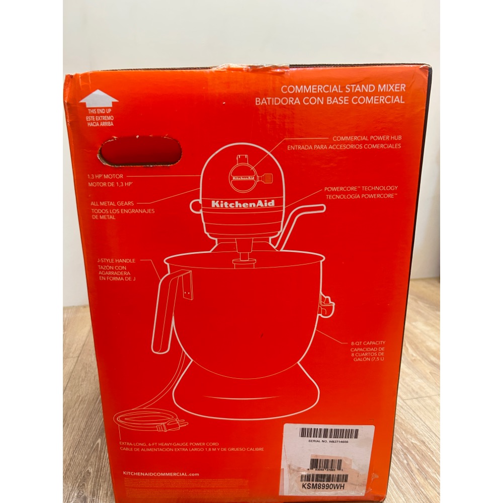 美國KitchenAid 8QT桌上型攪拌機 7.5L KSM8990WH 台灣現貨 倉庫實拍 可面交-細節圖4