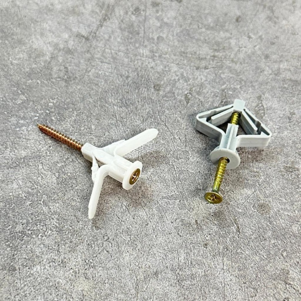 中空壁虎 飛機螺絲 整包販售 飛機釘 零售 塑膠壁虎 蝴蝶螺絲 石膏板螺絲 壁虎螺絲 蝴蝶釘 塑膠子膨脹螺絲-細節圖2