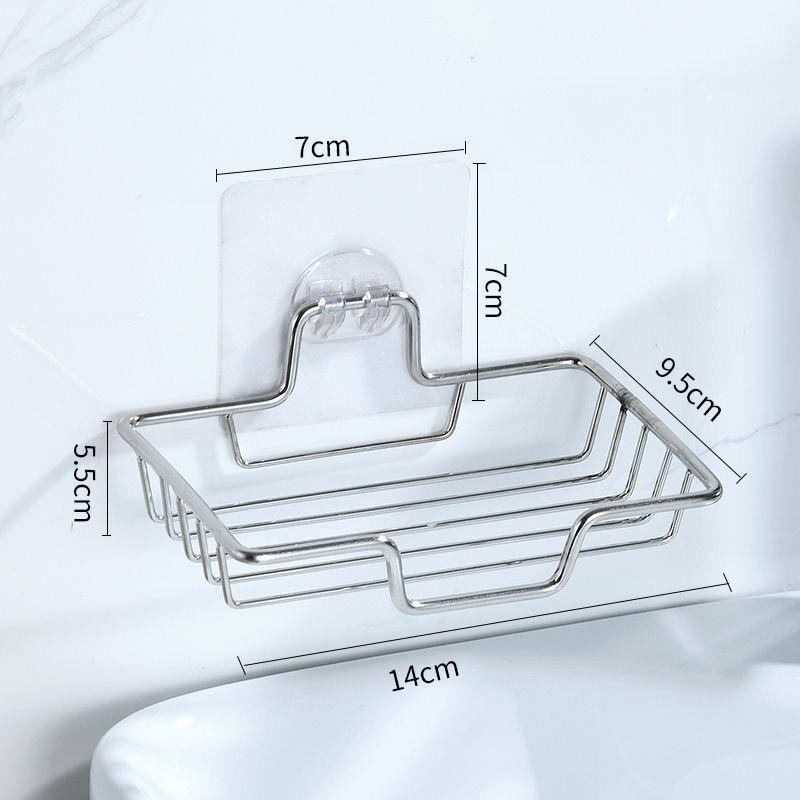 不鏽鋼肥皂架 免釘置物架 無痕置物架 免打孔置物架 肥皂架 廚房置物架 菜瓜布架 面紙架 免釘層板 浴室置物架 瀝水架-細節圖5