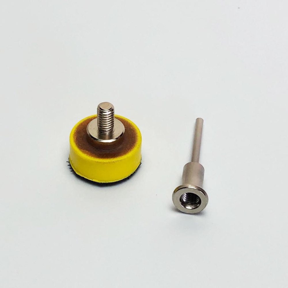 1吋 自黏盤 研磨盤 魔鬼氈 海綿盤 黏扣式 拋光盤 3.0接桿 電磨拋光-細節圖3