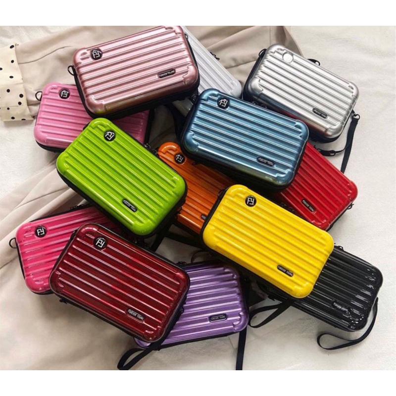 台灣出貨 迷你行李箱化妝包盥洗包 收納包 防水 防撞 抗壓 相機包 生日禮物🎁 手機收納-細節圖2