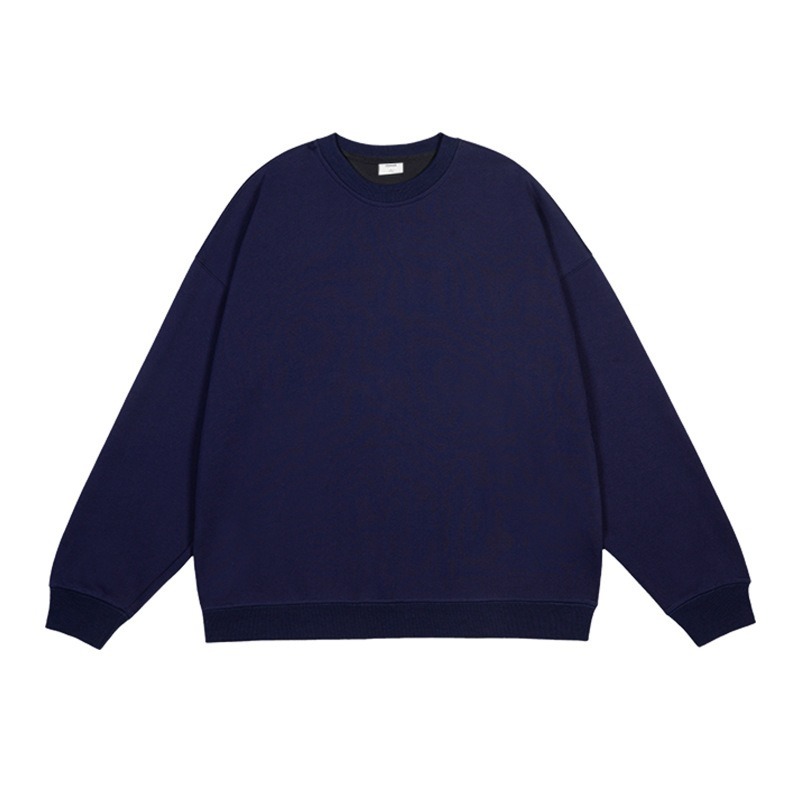 純色百搭落肩大學T/ 男女適合/ 挺擴有型-規格圖7