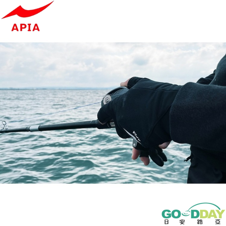 >日安路亞< APIA FINGERCUT GLOVE / AW 釣魚手套、露三指手套-細節圖3