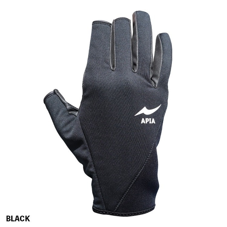 >日安路亞< APIA FINGERCUT GLOVE / AW 釣魚手套、露三指手套-規格圖1