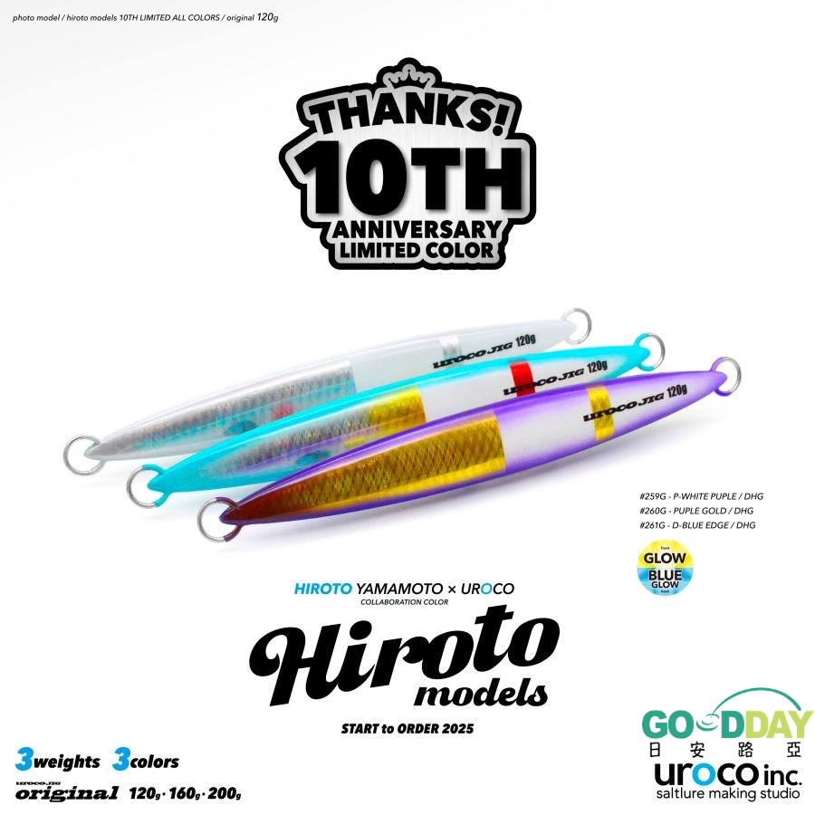 >日安路亞< UROCO ORIGINAL JIG 10TH×HIROTO系列 山本啟人聯名 船釣鐵板-細節圖2