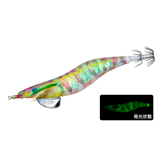 >日安路亞< YO-ZURI A1791 EGI AURIE-Q 3D 3.5号 木蝦-規格圖2