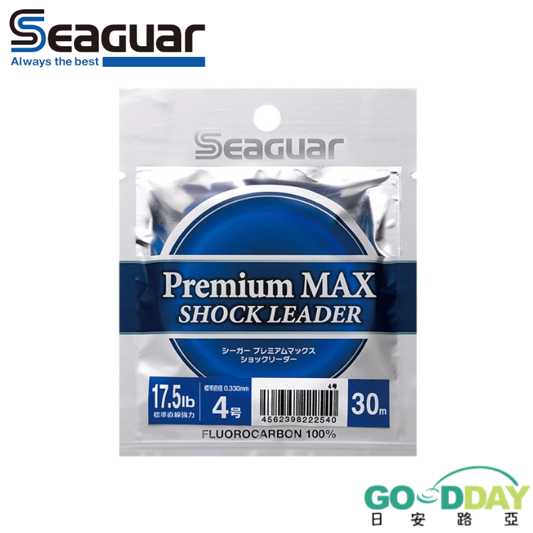 >日安路亞< Seaguar PREMIUM MAX SHOCK LEADER 碳氟線、前導線-細節圖2
