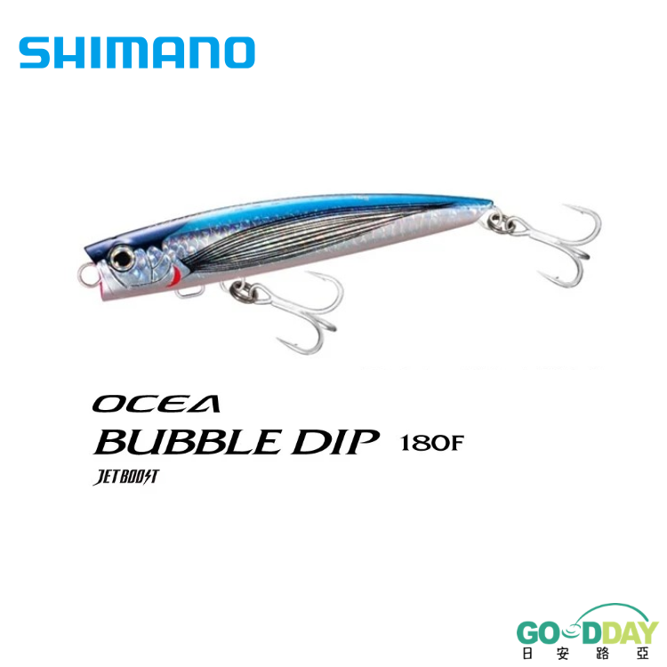 >日安路亞< SHIMANO OCEA BUBBLE DIP 180F JETBOOST、OP-118R 海水細身潑爬-細節圖2