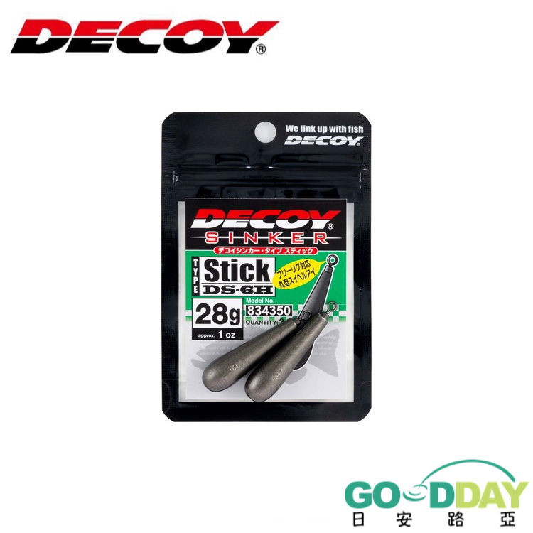 >日安路亞< DECOY DS-6、DS-6H SINKER TYPE STICK 倒吊鉛、棒棒鉛-細節圖2