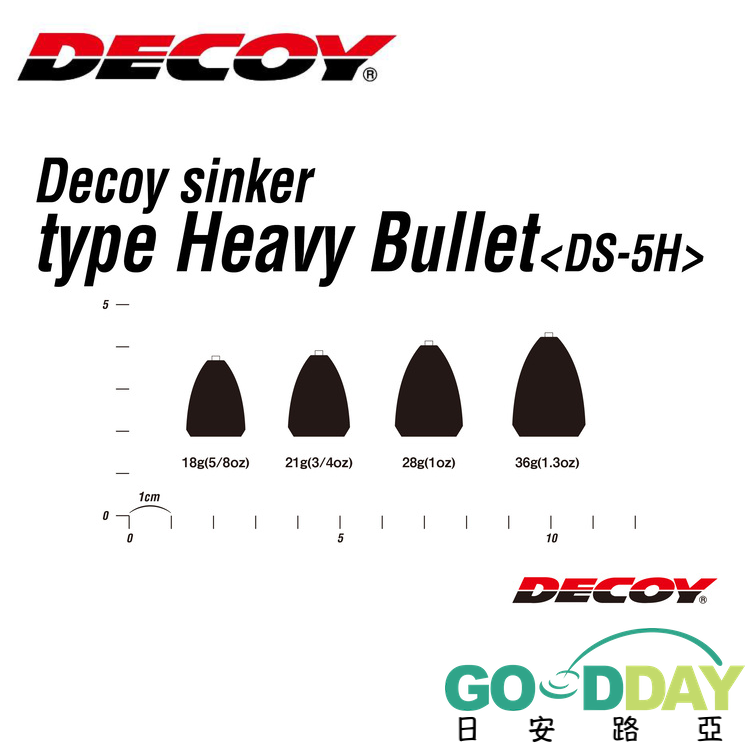 >日安路亞< DECOY DS-5H SINKER TYPE BULLET 彈頭鉛-細節圖3