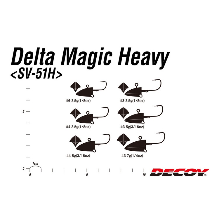 >日安路亞< DECOY SV-51H DELTA MAGIC HEAVY 鉛頭鉤、汲頭鉤-細節圖3