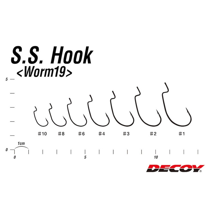 >日安路亞< DECOY WORM19 S.S.HOOK 曲柄鉤-細節圖3