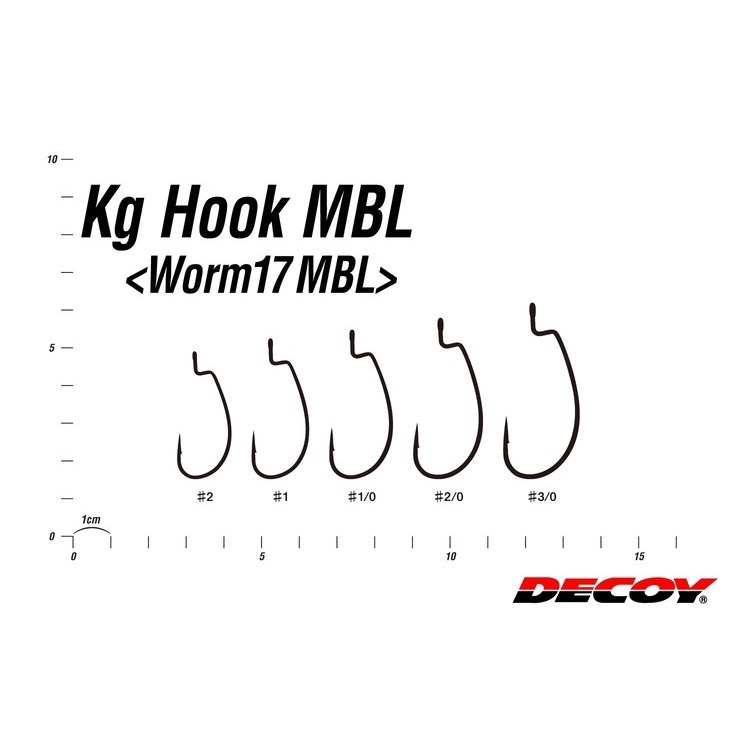 >日安路亞< DECOY WORM17MBL KG HOOK MBL 曲柄鉤-細節圖3