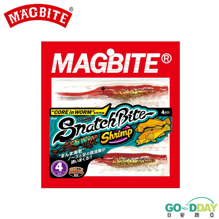 >日安路亞< MAGBITE SNATCH BITE SHRIMP 4＂ 擬真蝦型軟蟲-細節圖2