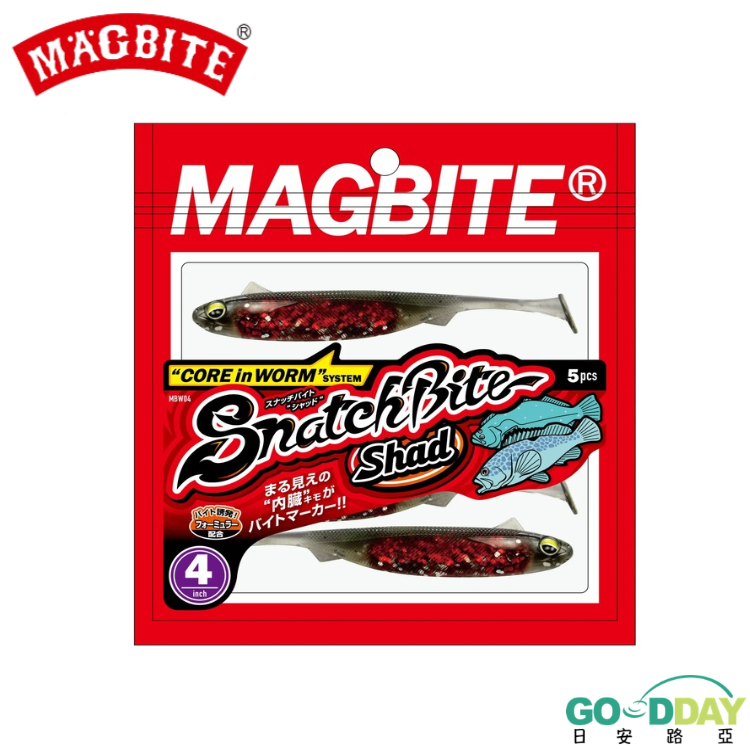 >日安路亞< MAGBITE SNATCH BITE SHAD 3＂、4＂ 軟蟲、根魚、T尾-細節圖2