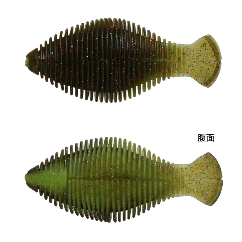 Viva Gill 3.5 吋 小型藍鰓魚仿生軟蟲｜下沉泳姿・遠投軟蟲・Bass 黑鱸專用-規格圖1