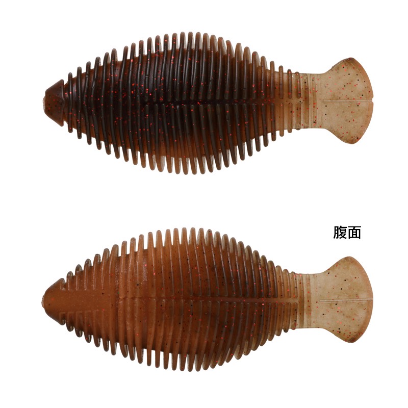 Viva Gill 3.5 吋 小型藍鰓魚仿生軟蟲｜下沉泳姿・遠投軟蟲・Bass 黑鱸專用-規格圖1