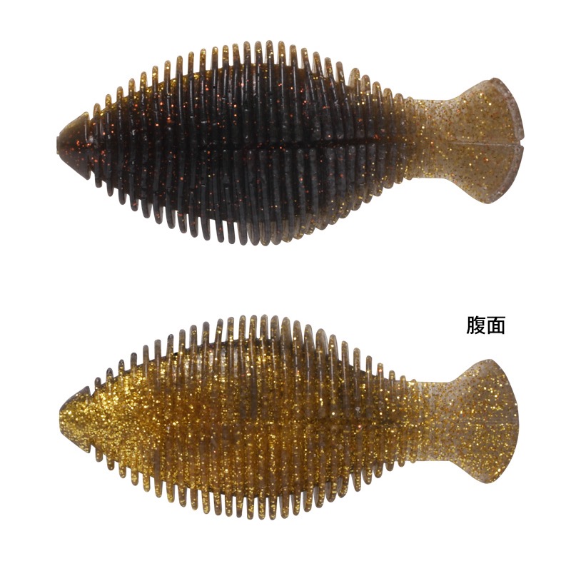Viva Gill 3.5 吋 小型藍鰓魚仿生軟蟲｜下沉泳姿・遠投軟蟲・Bass 黑鱸專用-規格圖1