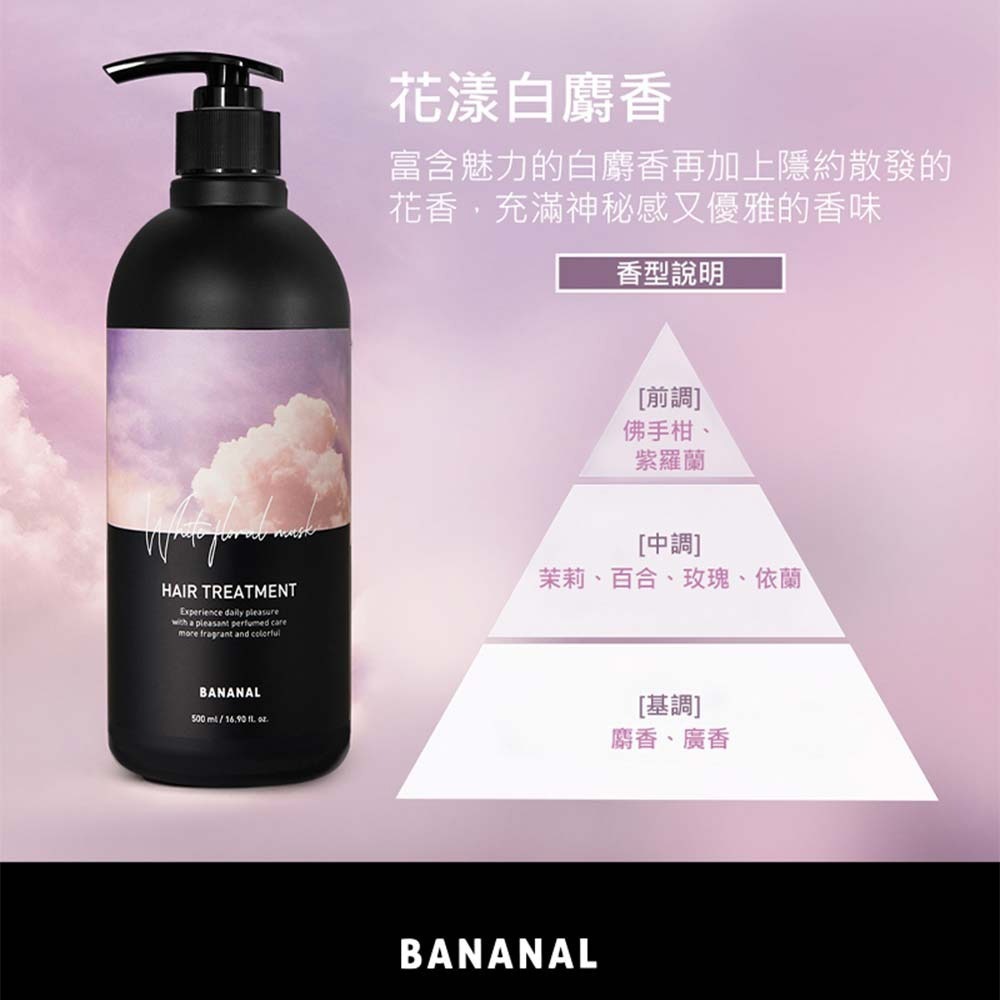 【BANANAL】韓國胺基酸香氛潤髮乳500ml-細節圖4