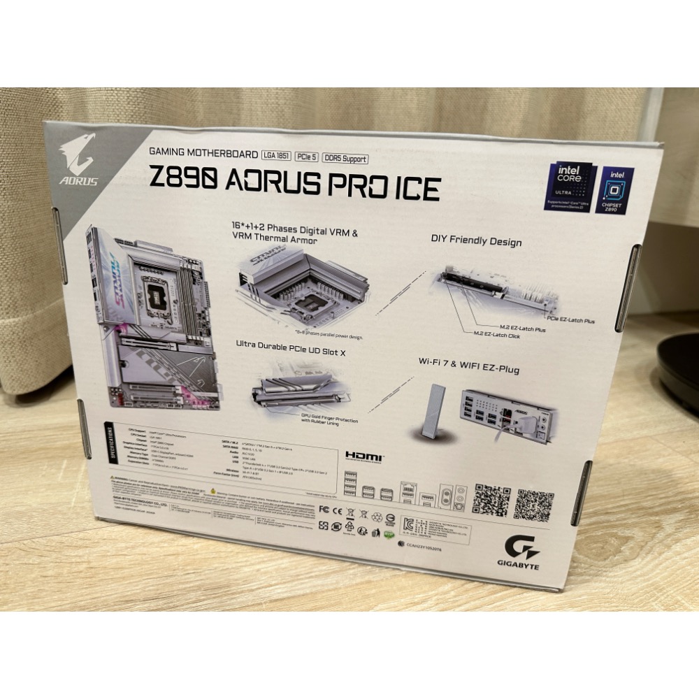 全新 技嘉GIGABYTE Z890 AORUS PRO ICE 主機板-細節圖3