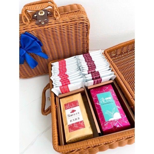 漫DAY野餐藤編籃紅玉/阿薩姆/白茶 /果乾禮盒組-細節圖2