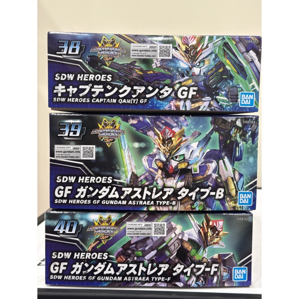 k66toy 萬代 SD鋼彈世界 群英集 38+39+40 量子型隊長GF GF正義女神鋼彈B型 F型 三款合售-細節圖2