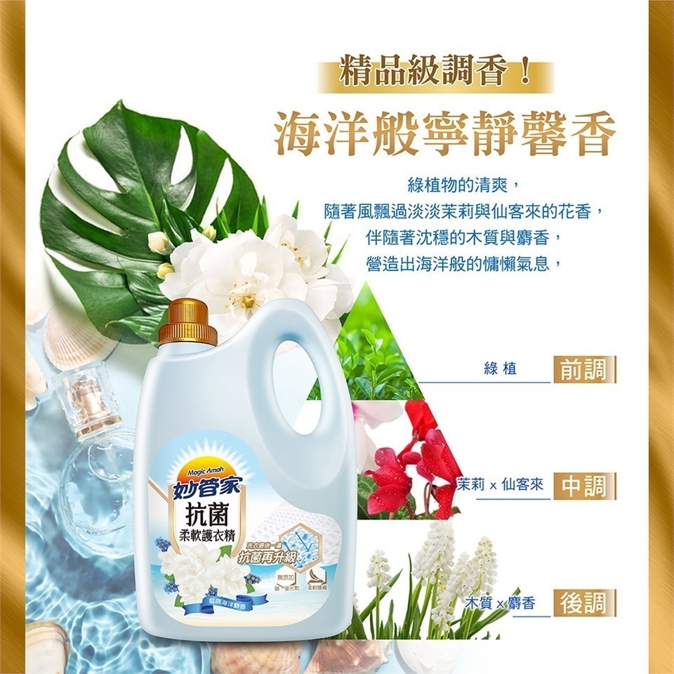 【限時購】妙管家 洗衣精/柔軟護衣精/彩色漂白水補充包(任選賣場)-細節圖6
