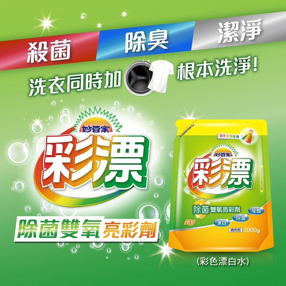 【限時購】妙管家 洗衣精/柔軟護衣精/彩色漂白水補充包(任選賣場)-細節圖9