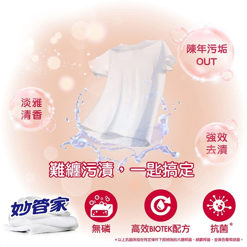 【限時購】妙管家 強效洗衣粉10kg(4入)-細節圖3