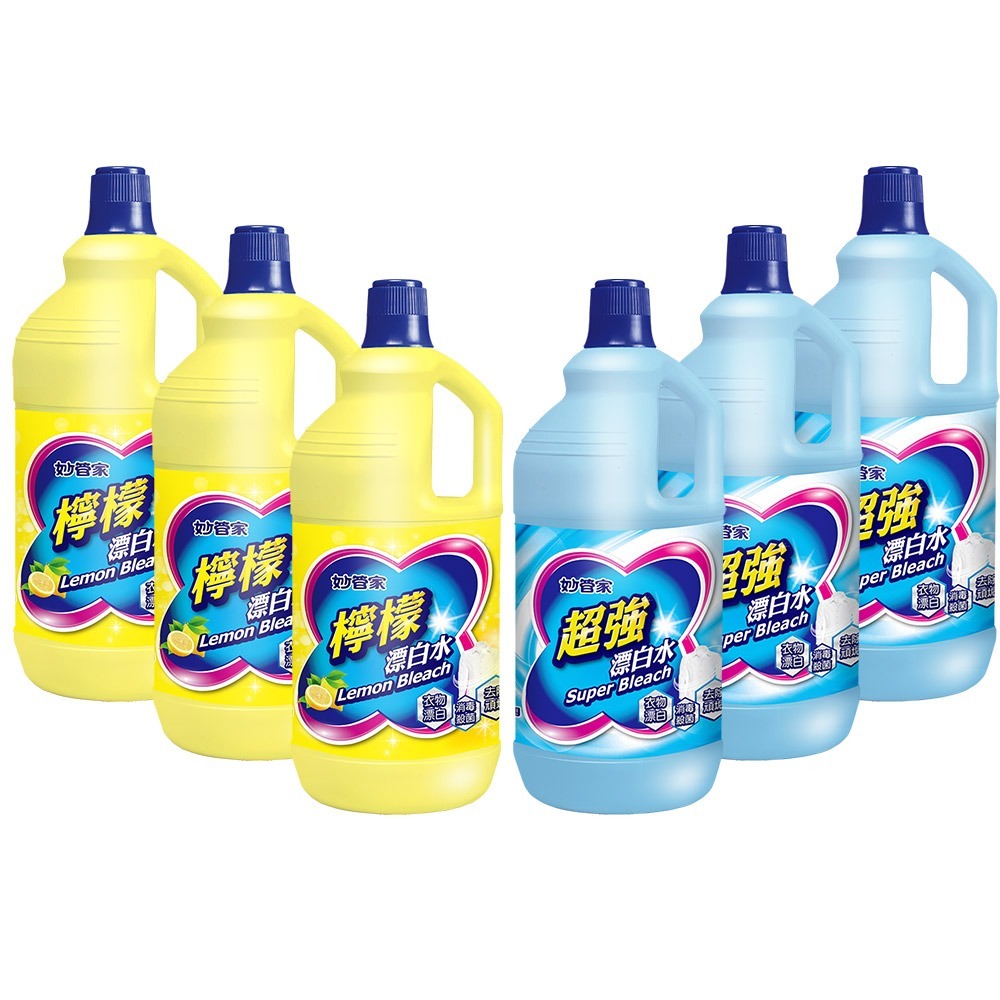 【限時購】妙管家 超強漂白水2000g(6入)(原味/檸檬 兩款任選)-細節圖2