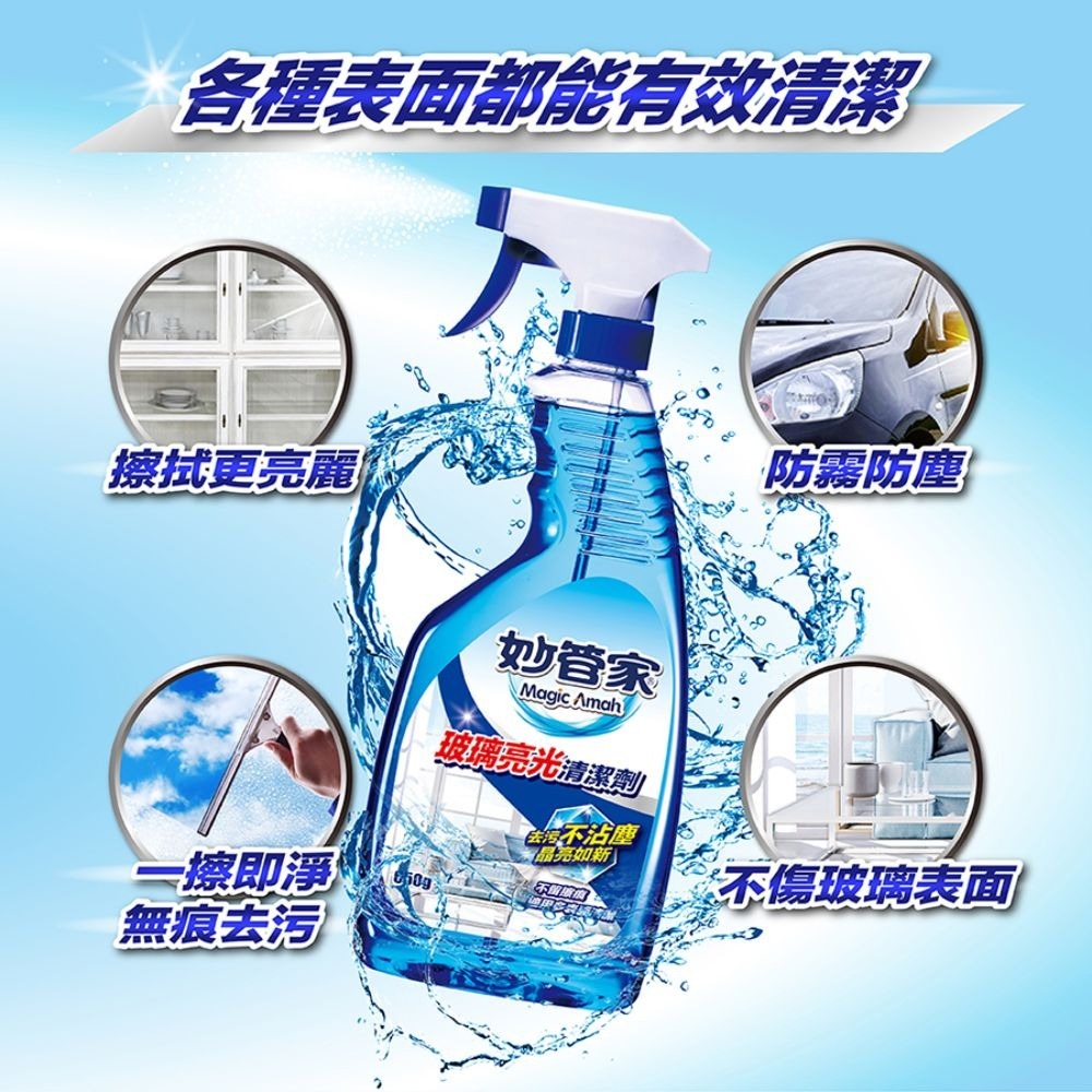 【限時購】妙管家 清潔劑噴槍瓶650g(12入/箱)(玻璃/廚房/浴廁 三款任選)-細節圖4