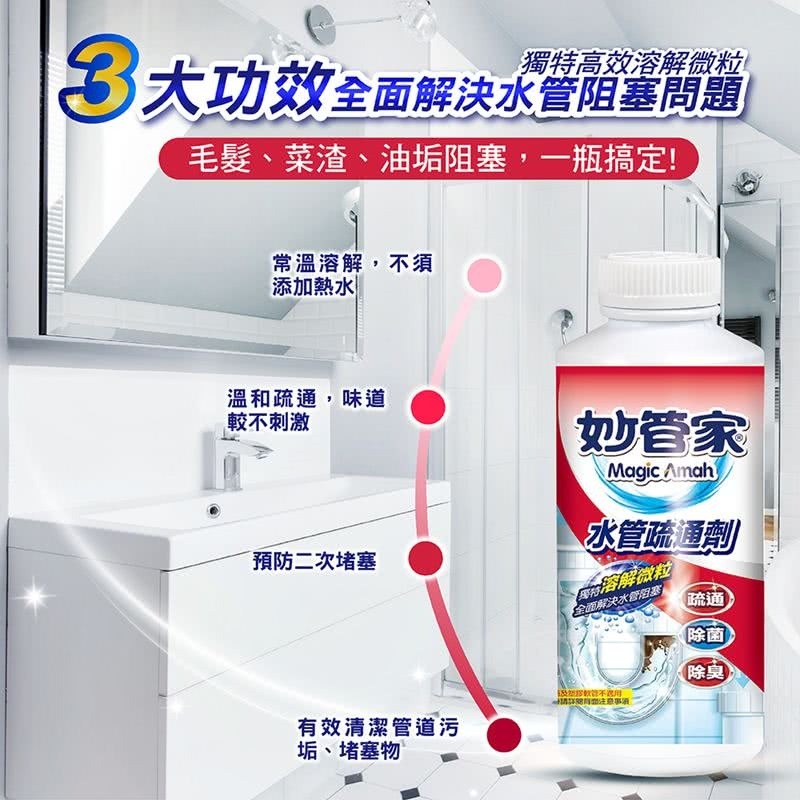 【限時購】妙管家 水管疏通劑18oz (5入)-細節圖4