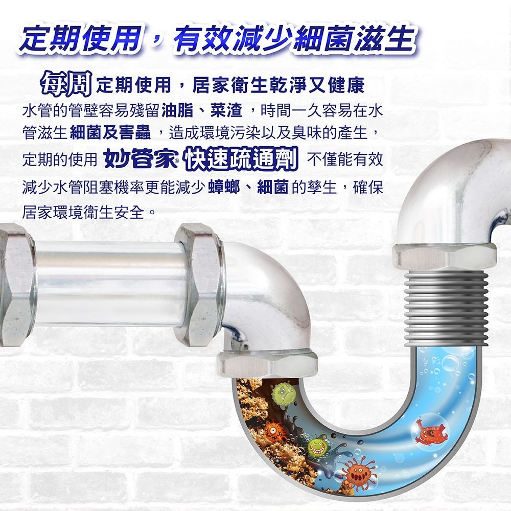 【限時購】妙管家 快速疏通劑960g(12入)-細節圖6