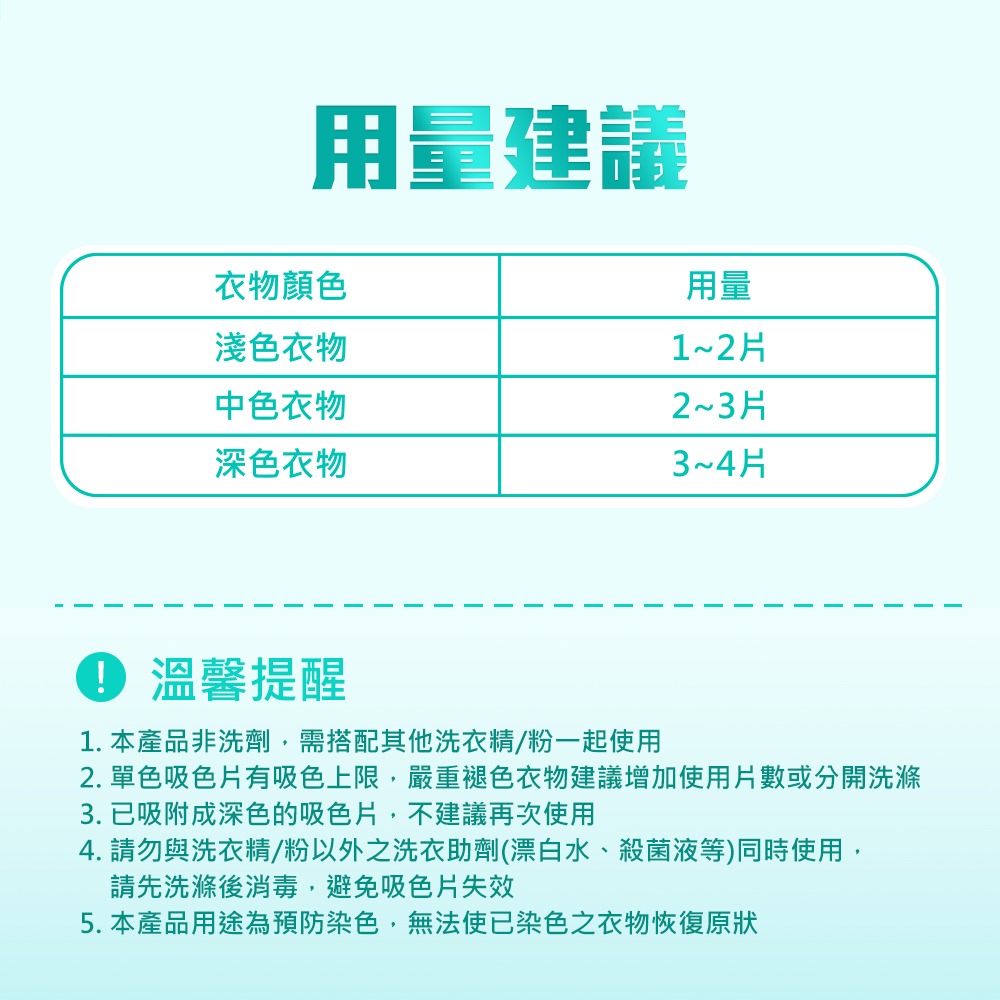 【超能】洗衣防染吸色片(30片*5盒=150片)-細節圖9