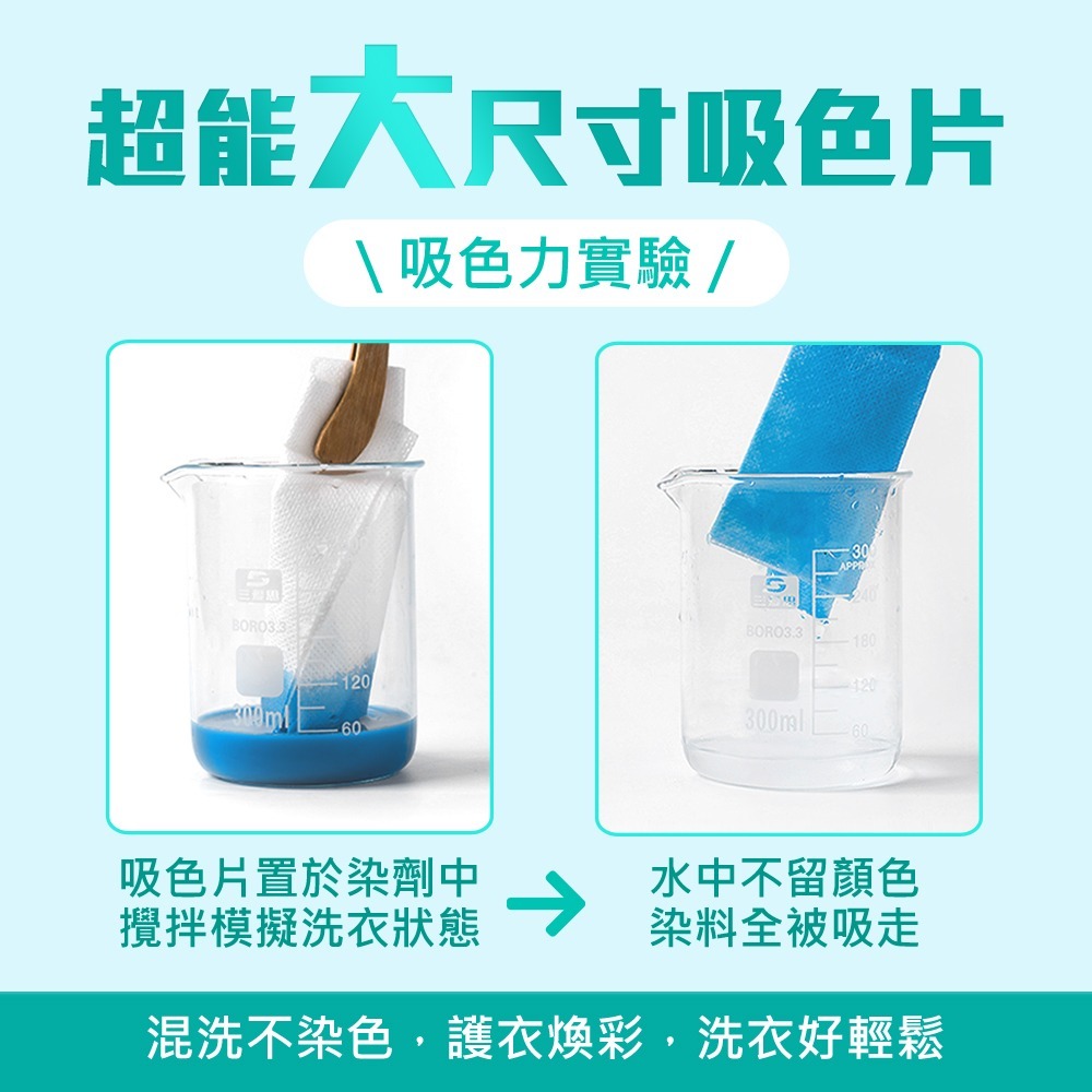 【限時購】超能 洗衣防染吸色片(30片*5盒=150片)-細節圖6