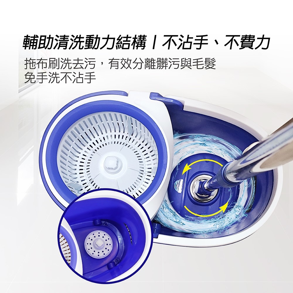 妙管家 潔霸旋轉拖把替換布x5入(吸水布盤 各式旋轉拖把通用/適用好神拖)-細節圖5