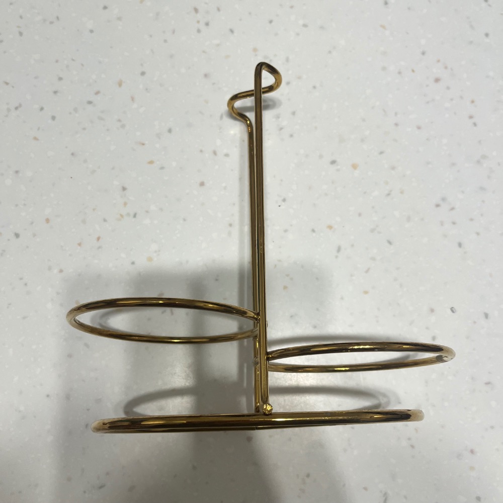 金色不銹鋼湯勺漏勺架託 火鍋店湯勺漏勺湯殻架套裝 家用商用餐飲店 公勺架火鍋湯勺漏勺架餐具置物架 火鍋勺過濾勺餐桌置物架-細節圖2