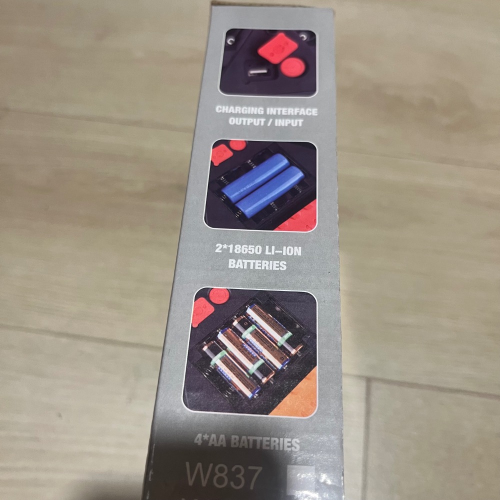 原價390$ 閃爆警示燈 W837 三角照明燈露營燈工作燈警示燈提燈 可參考 T13 戶外防水野營燈led露營燈 USB-細節圖2