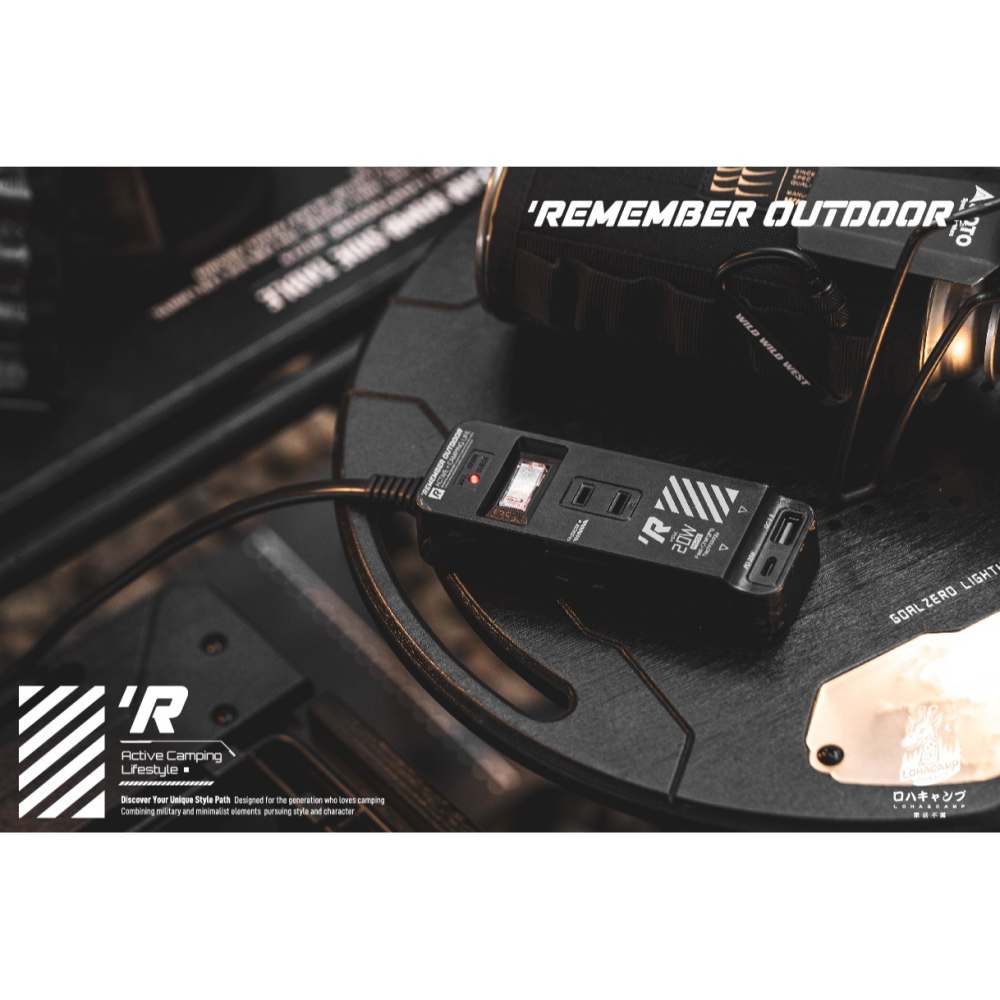 露遊GO~樂活不露REMEMBER OUTDOOR機甲風延長線 EC-02  可插Type-C 萬用延長線 高溫斷電裝置-細節圖6