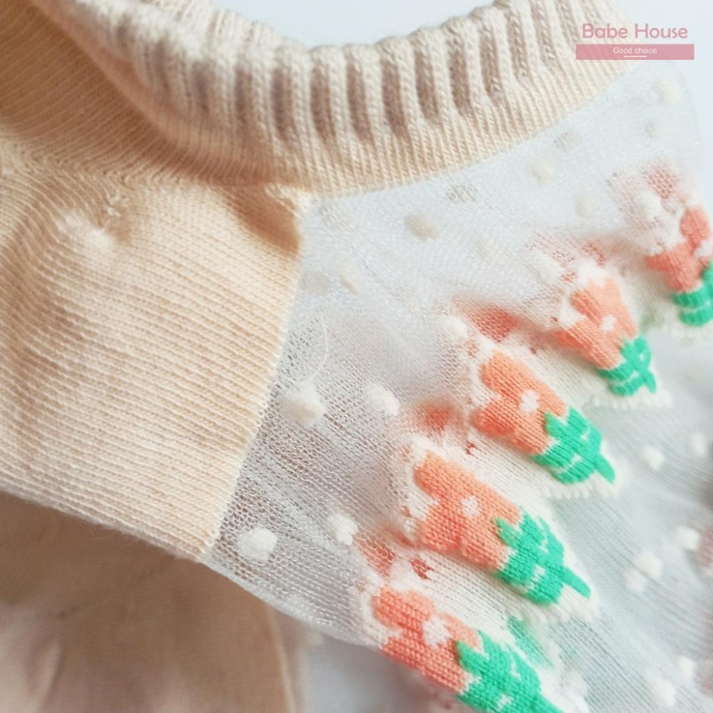 【現貨】韓國襪 小花透膚襪 裸襪 短襪 女襪 少女襪 水晶襪 韓國襪子 襪子 韓國製造 造型襪-細節圖2