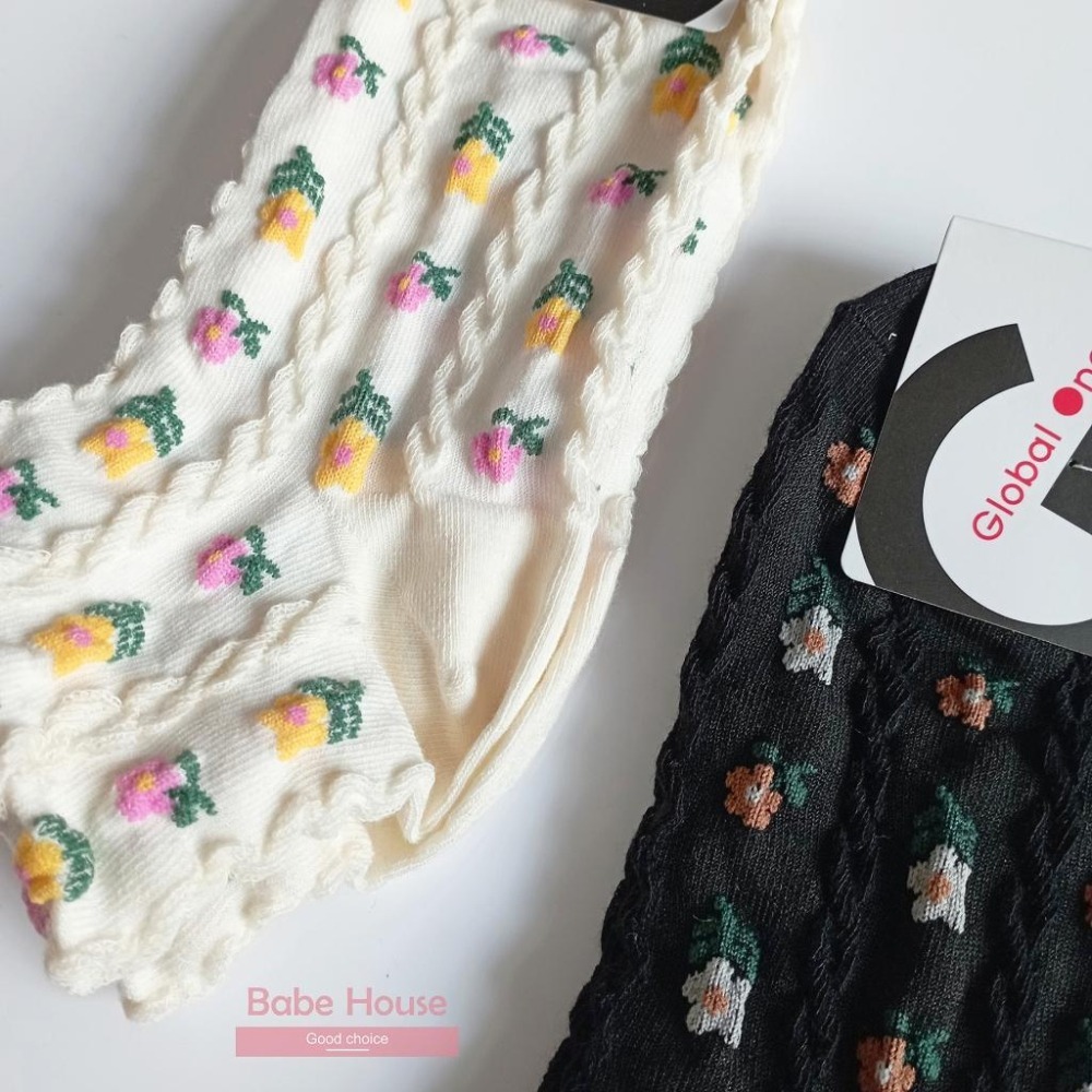 【現貨】韓國襪 小花造型短襪 少女襪 甜美風 女襪 少女襪 短襪 襪子 韓國製造 韓國流行襪 流行襪-細節圖4