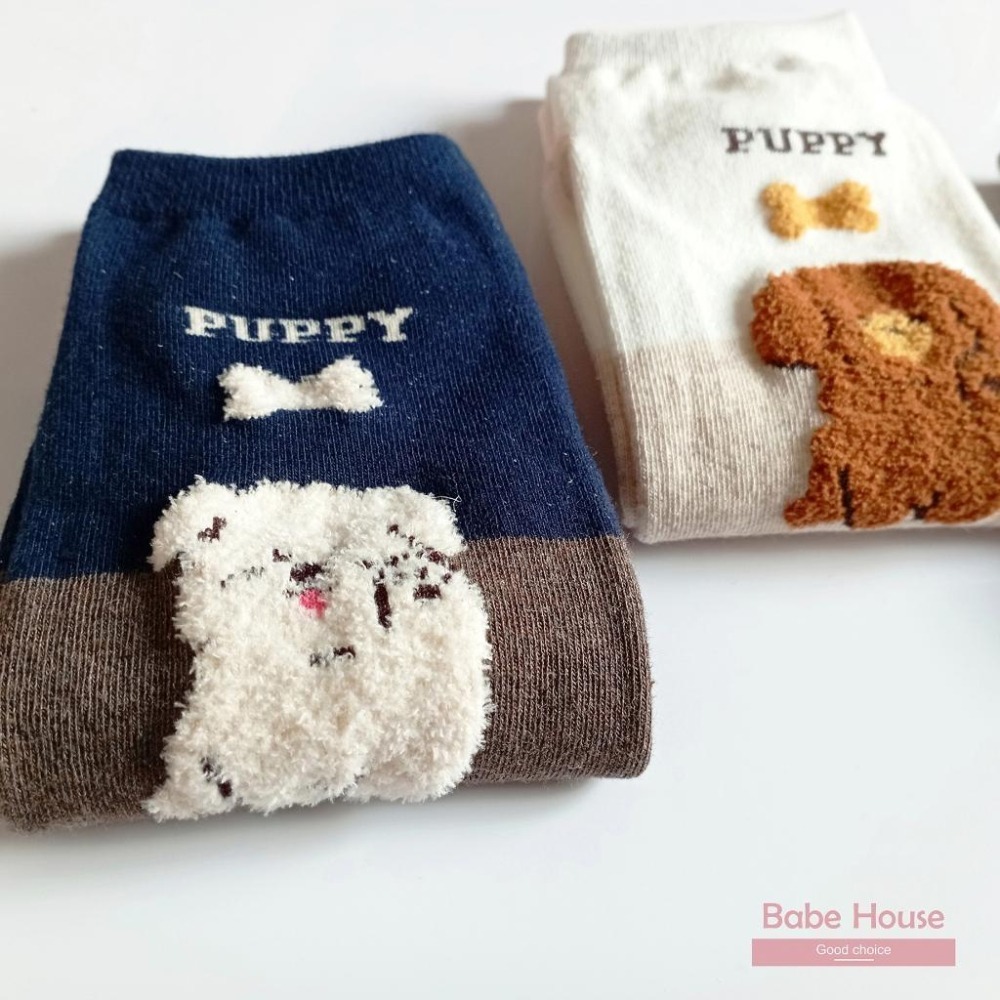 【現貨】韓國襪 PUPPY 立體毛氈小狗造型 短襪 女襪 少女襪 可愛 韓國 韓國製造 立體小狗襪 襪子-細節圖3