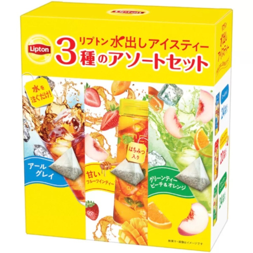 日本好市多 Lipton 冷泡冰茶組 3 種口味共 68入